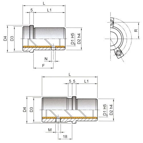 Быстросменная втулка с бронзовой внутренней частью B7B