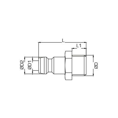 Быстроразъемный ниппель с клапаном Ranco R0372
