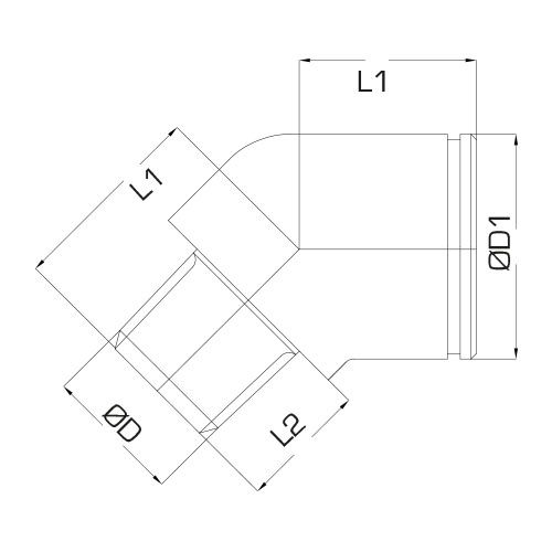 Гнездо 45° с наружной резьбой Ranco R0510