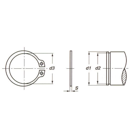 Внешнее стопорное кольцо DIN 471 SEEGERDIN471