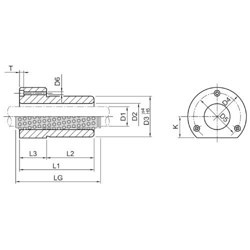 Направляющая втулка с фланцем ISO9448-5 DIN9831 R2091.45
