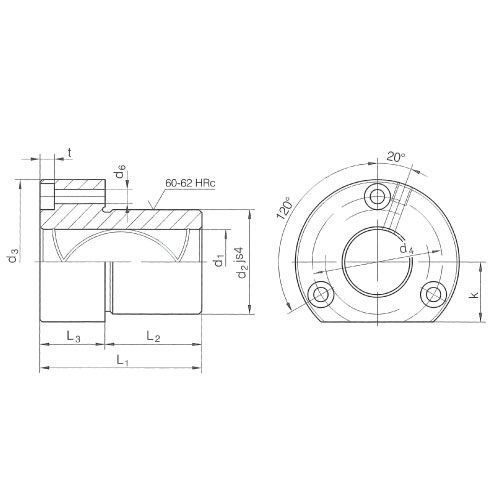 Направляющая втулка с фланцем ISO9448-4 DIN9831 R2091.31