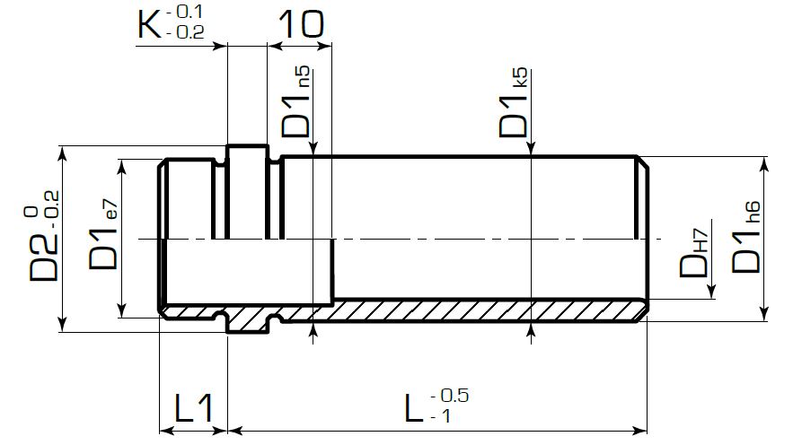 Втулка с буртом европейский стандарт