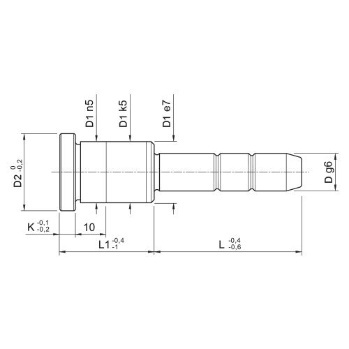 Направляющая колонка с 2 диаметрами европейский стандарт
