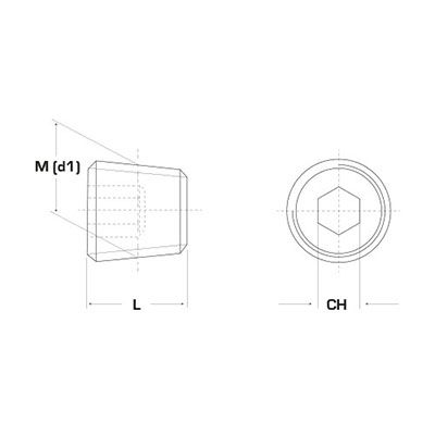Пробка резьбовая цилиндрическая Ranco R0168