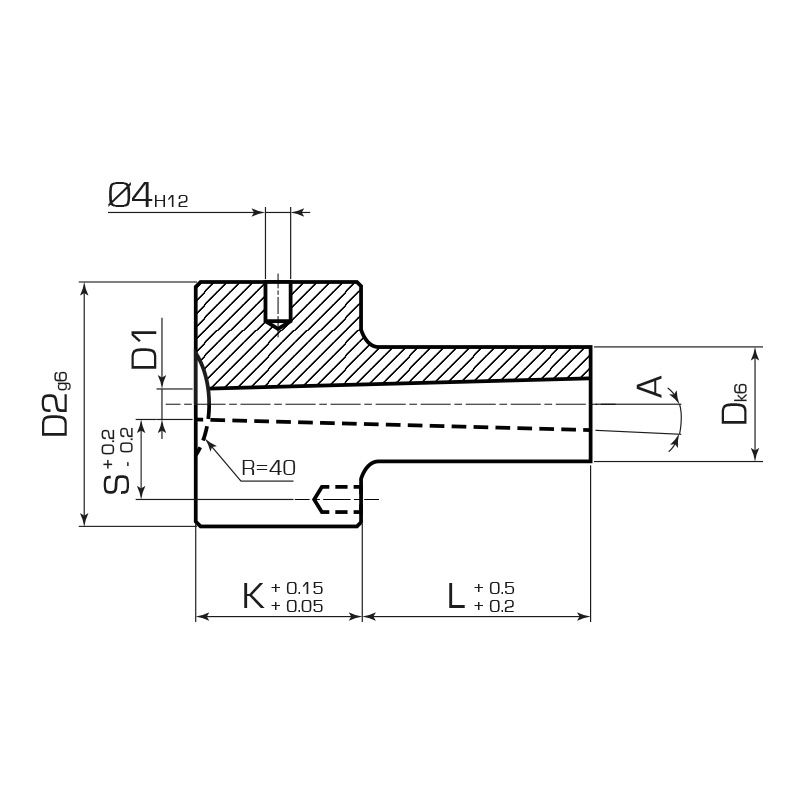 Втулка литниковая евро стандарт r=40