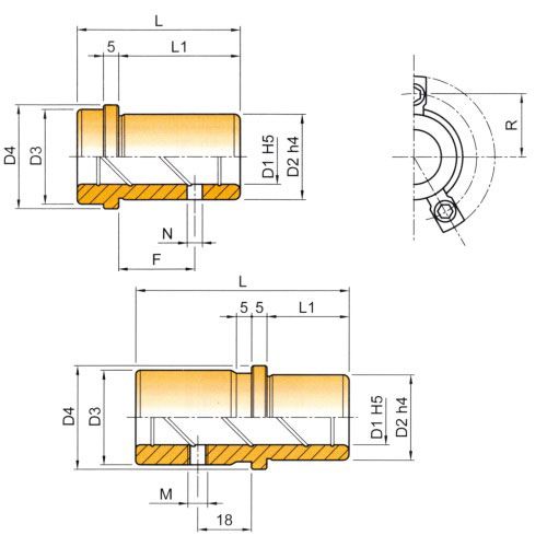 Бронзовая быстросменная втулка B7BB