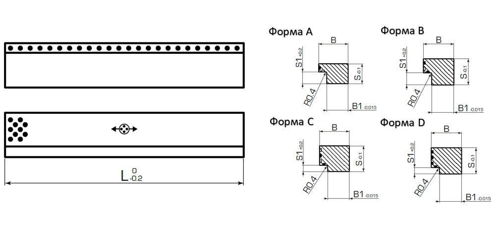 Бронзографитовая угловая планка 2962.81