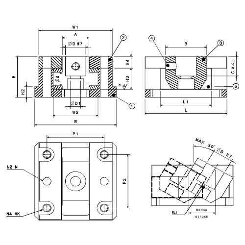 Угловой ползун версия S SAS