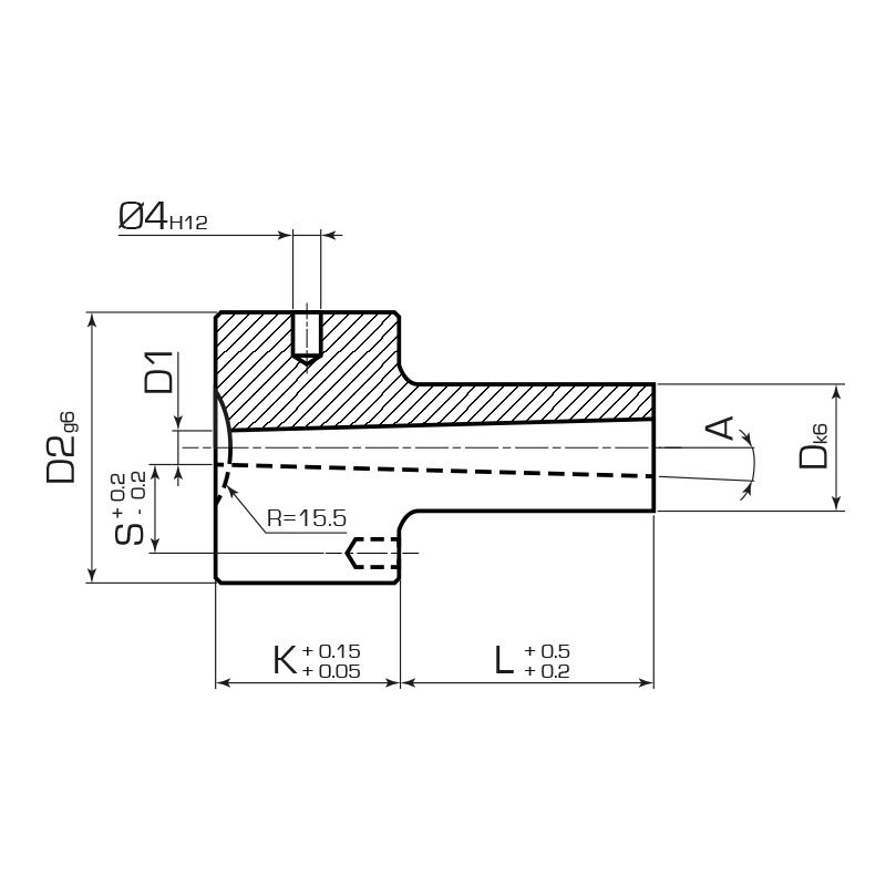 Втулка литниковая евро стандарт r15.5