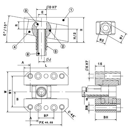 Угловой ползун версия M SAM
