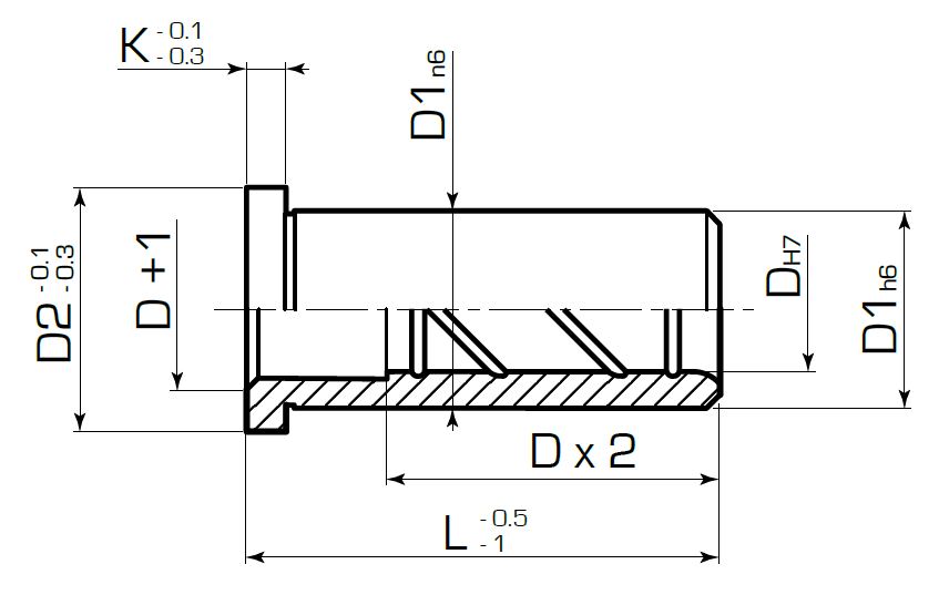 Втулка с головкой бронзовая B1B