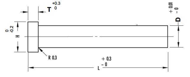 Пуансон круглый с цилиндрической головкой