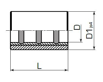 Гладкая втулка ISO 9448-2 DIN 9831 с бронзовой вставкой