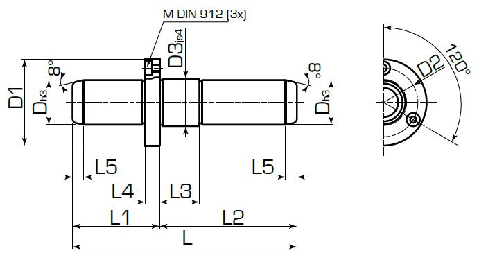 Быстросменная колонка с центральной фиксацией R2020.62