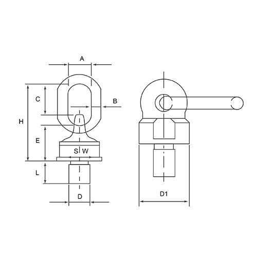 Рым-болт вращающийся сертифицированный R0502