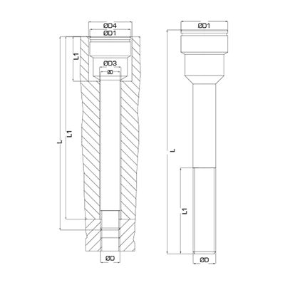 Гнездо с удлинителем с резьбой Ranco R0386