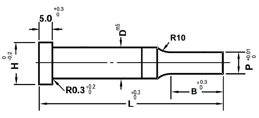 Пуансон с буртом