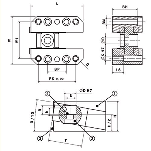 Угловой ползун версия F SAF