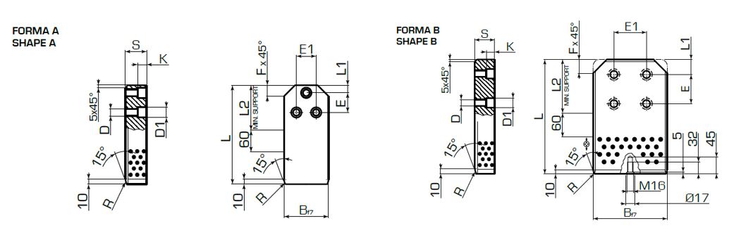 Бронзографитовый кронштейн VDI 3387