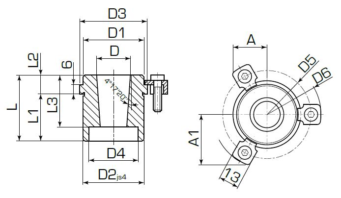 Втулка ISO 9182-4 DIN 9825 для конической колонки