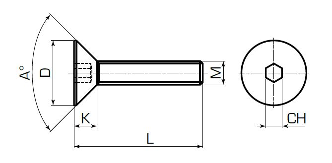 Потайные винты DIN7991