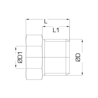 Ниппель с наружной резьбой с внутренним конусом Ranco R0506