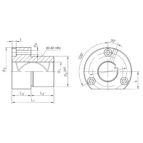 Направляющая втулка с фланцем ISO9448-4 DIN9831 R2091.32