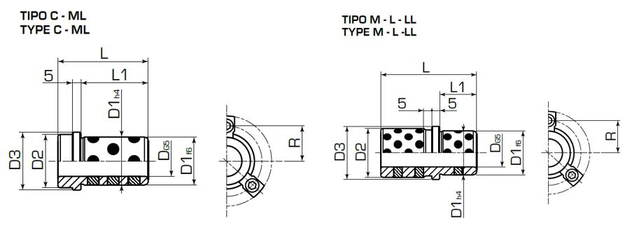 Бронзографитовая втулка B7BG