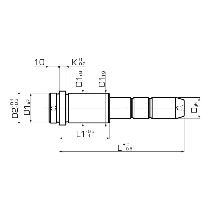 Колонка с 2 диаметрами с буртом C1S