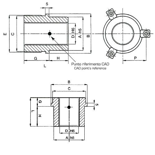 Самосмазывающаяся втулка с буртом RWZ70