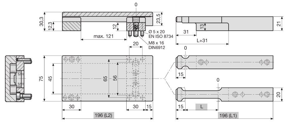 Внешний замок с защелкой JZ4-15