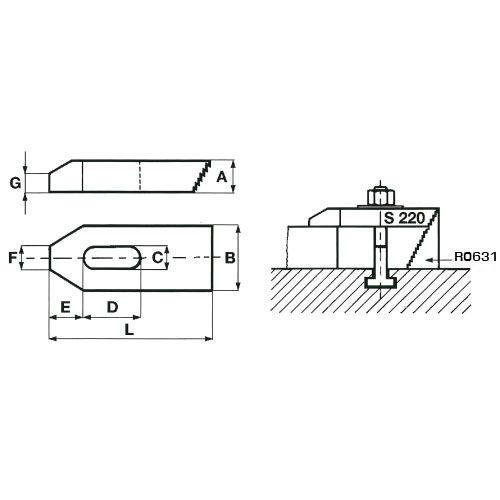 Зажим зубчатый DIN6314Z S220