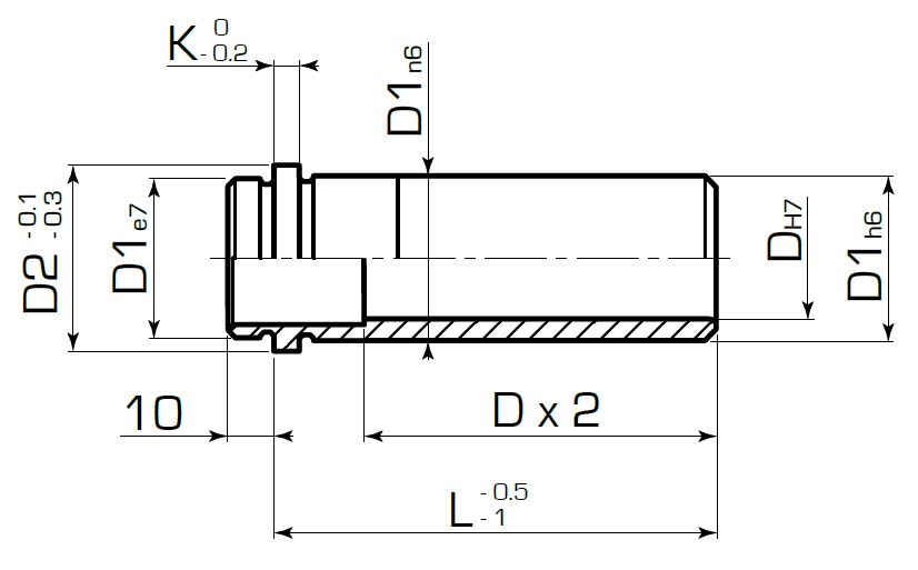 Втулка с буртом B1S
