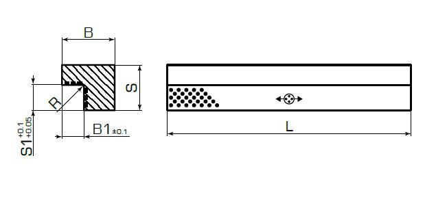 Бронзографитовая угловая планка 2962.71