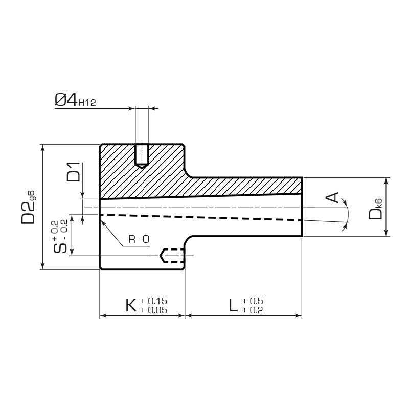 Втулка литниковая евро стандарт r=0