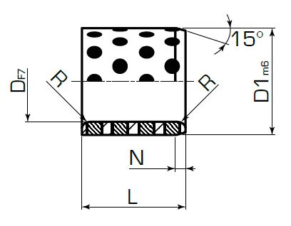 Втулка бронзографитовая гладкая 2052.70