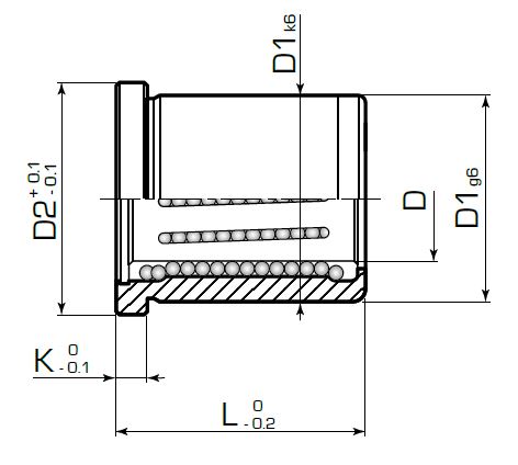 Рециркуляционная шариковая втулка с головкой