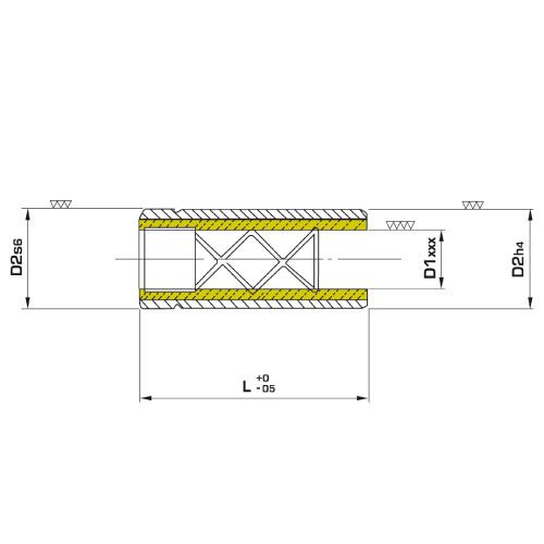 Гладкая втулка с бронзовой вставкой B4B