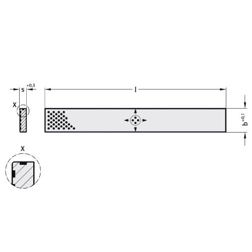Направляющая пластина бронзовая самосмазывающаяся R2961.73
