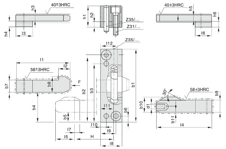 Замок с защелкой JZ171