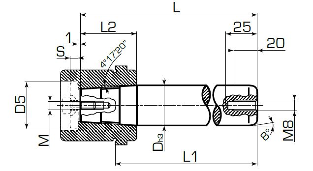 Коническая колонка ISO 9182-4 DIN 9825