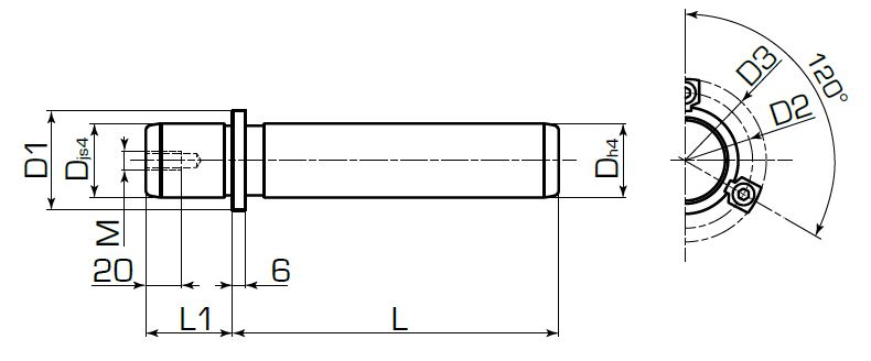 Колонка с фланцем ISO 9182-5 DIN 9825