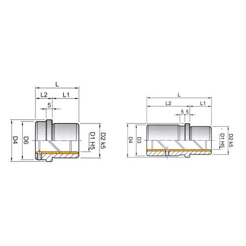 Быстросменная втулка с буртом сталь/бронза B7BSS