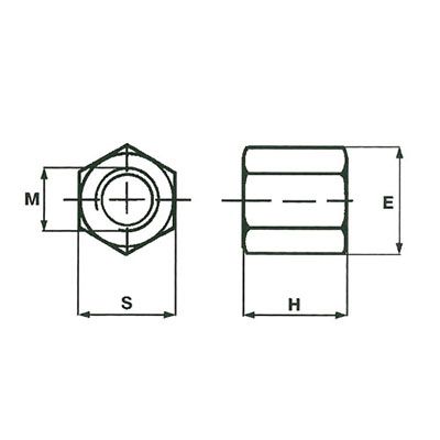 Гайка шестигранная высокая с фланцем DIN6331 S340