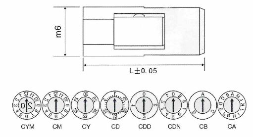 Календарный штамп короткий азиатский стандарт