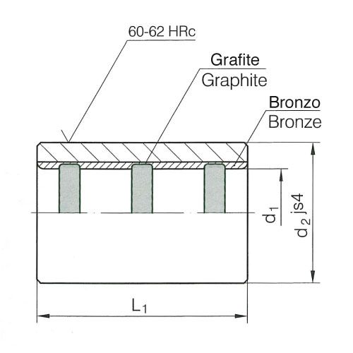 Направляющая втулка бронзо-графитовая ISO9448-2 DIN9831 R2051.32BG