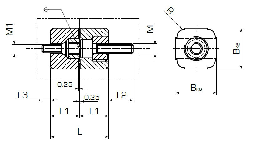 Квадратный центрирующий блок RZ08